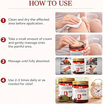 100% working Japanese Instant Pain Relief Soothing Massage Gel