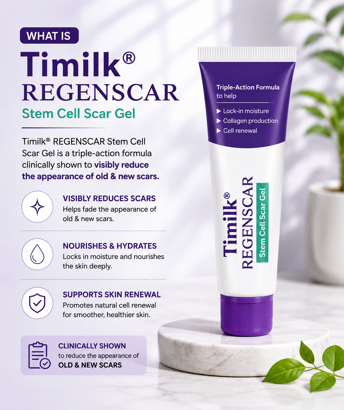 TiMilk – ReGen Scar Stem Cell Repair Gel