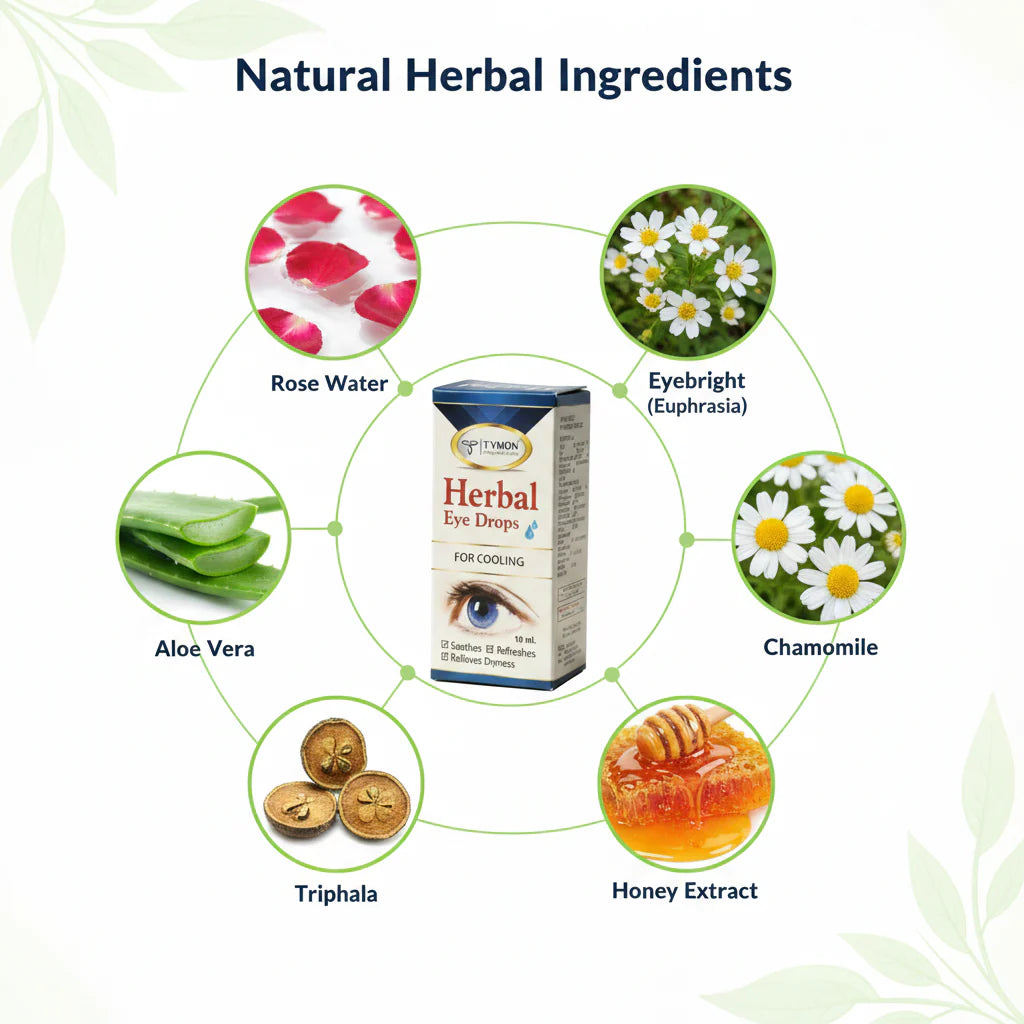 TYMON™ Herbal Eye Drops – Natural Relief for Eye Strain, Dryness & Weak Eyesight